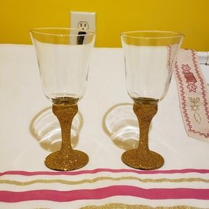 Glitter  gold glasses